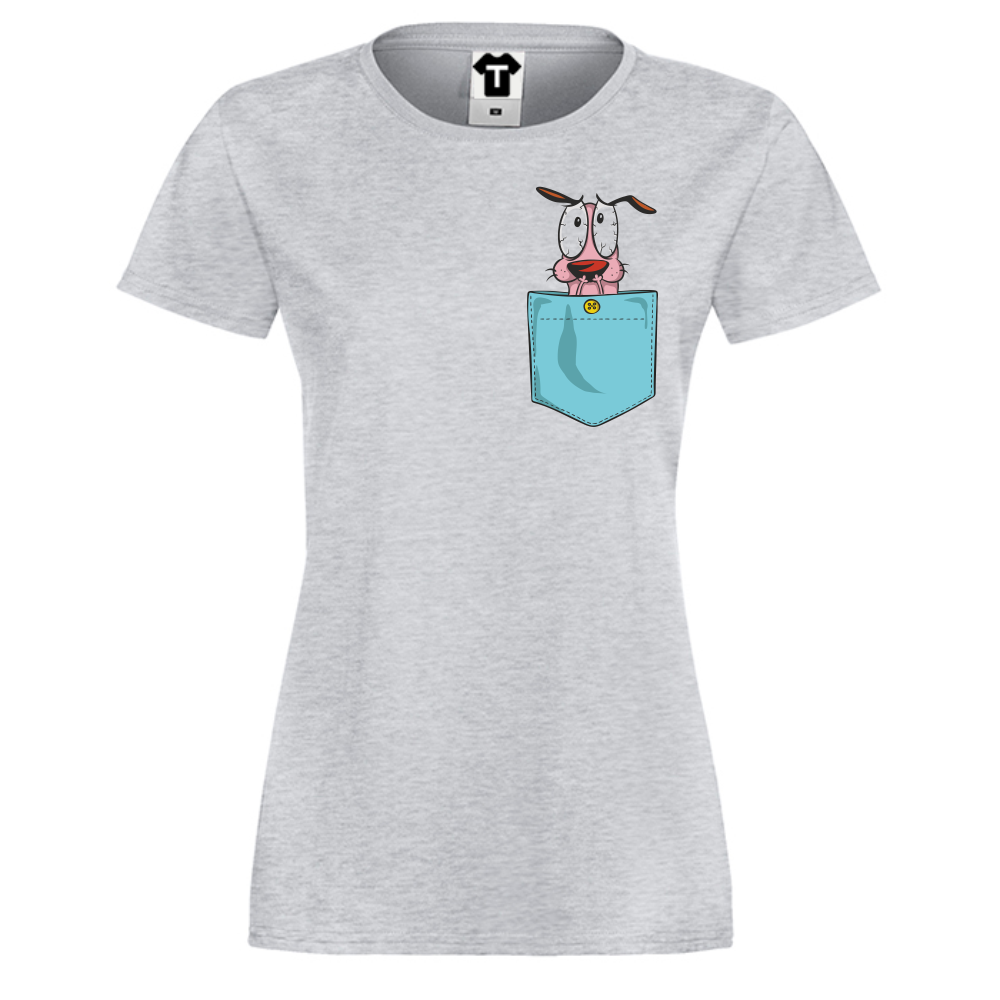 Дамска сива тениска Courage Dog Pocket Дамска сива тениска Courage Dog Pocket