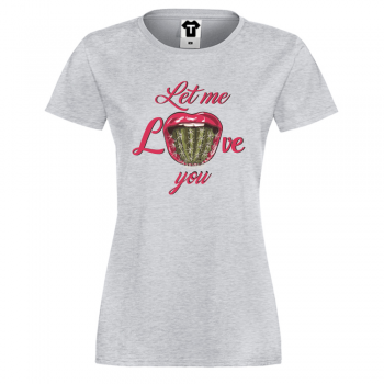 Дамска сива тениска Let Me Love You Дамска сива тениска Let Me Love You