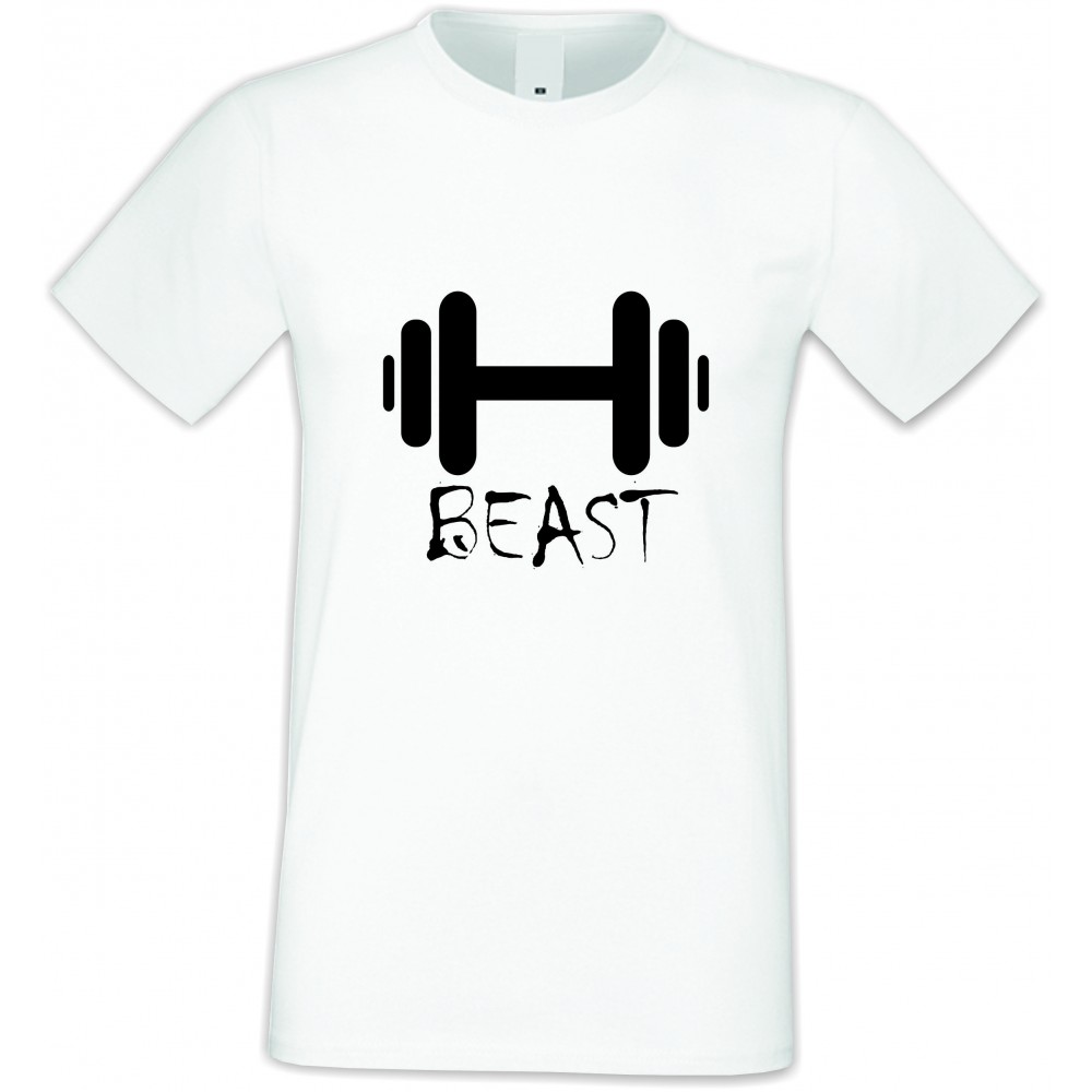 Мъжка бяла тениска Beast 