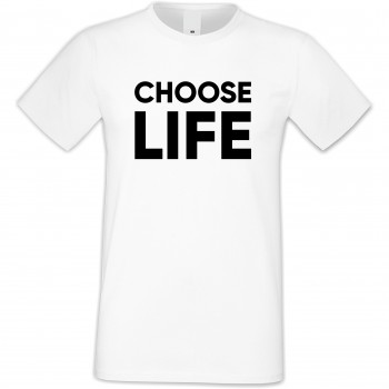 Мъжка бяла тениска Choose Life Мъжка бяла тениска Choose Life