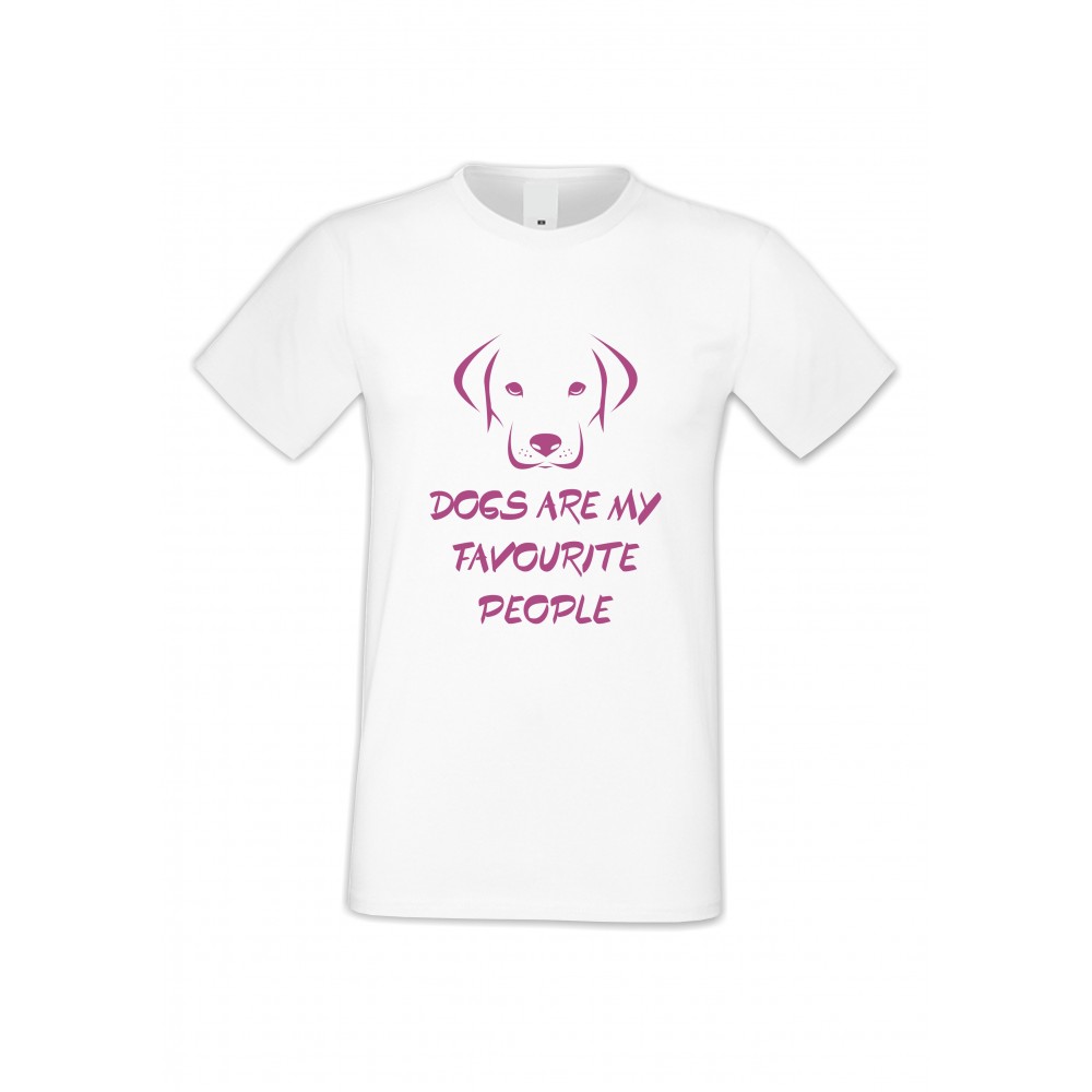 Мъжка бяла тениска Dogs are my Favourite People 2 Мъжка бяла тениска Dogs are my Favourite People 2