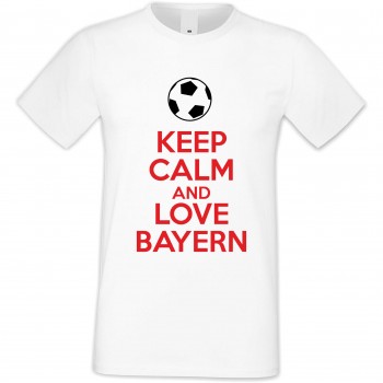 Мъжка бяла тениска KEEP CALM and LOVE BAYERN Мъжка бяла тениска KEEP CALM and LOVE BAYERN