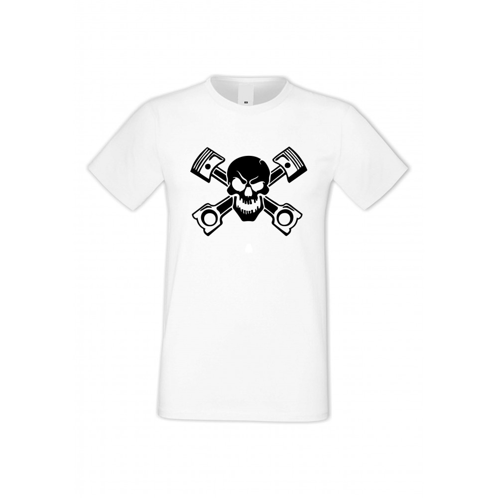Мъжка бяла тениска SKULL Мъжка бяла тениска SKULL
