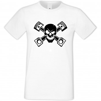 Мъжка бяла тениска SKULL Мъжка бяла тениска SKULL
