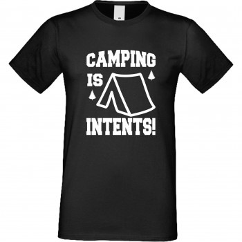 Мъжка тениска Camping is Intents черна Мъжка тениска Camping is Intents черна