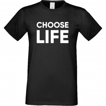Мъжка тениска Choose Life черна Мъжка тениска Choose Life черна