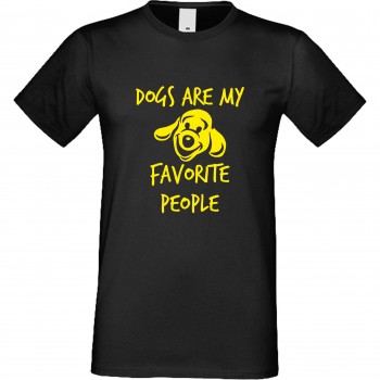 Мъжка тениска Dogs are my favorite people черна Мъжка тениска Dogs are my favorite people черна