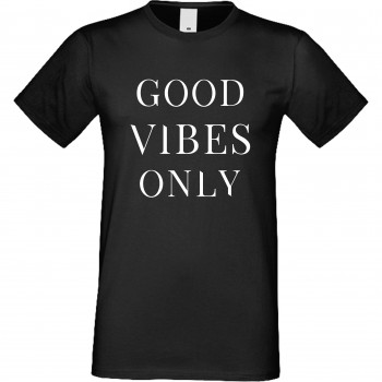 Мъжка тениска Good vibes only 2 черна Мъжка тениска Good vibes only 2 черна