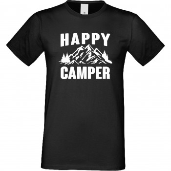 Мъжка тениска Happy Camper черна Мъжка тениска Happy Camper черна