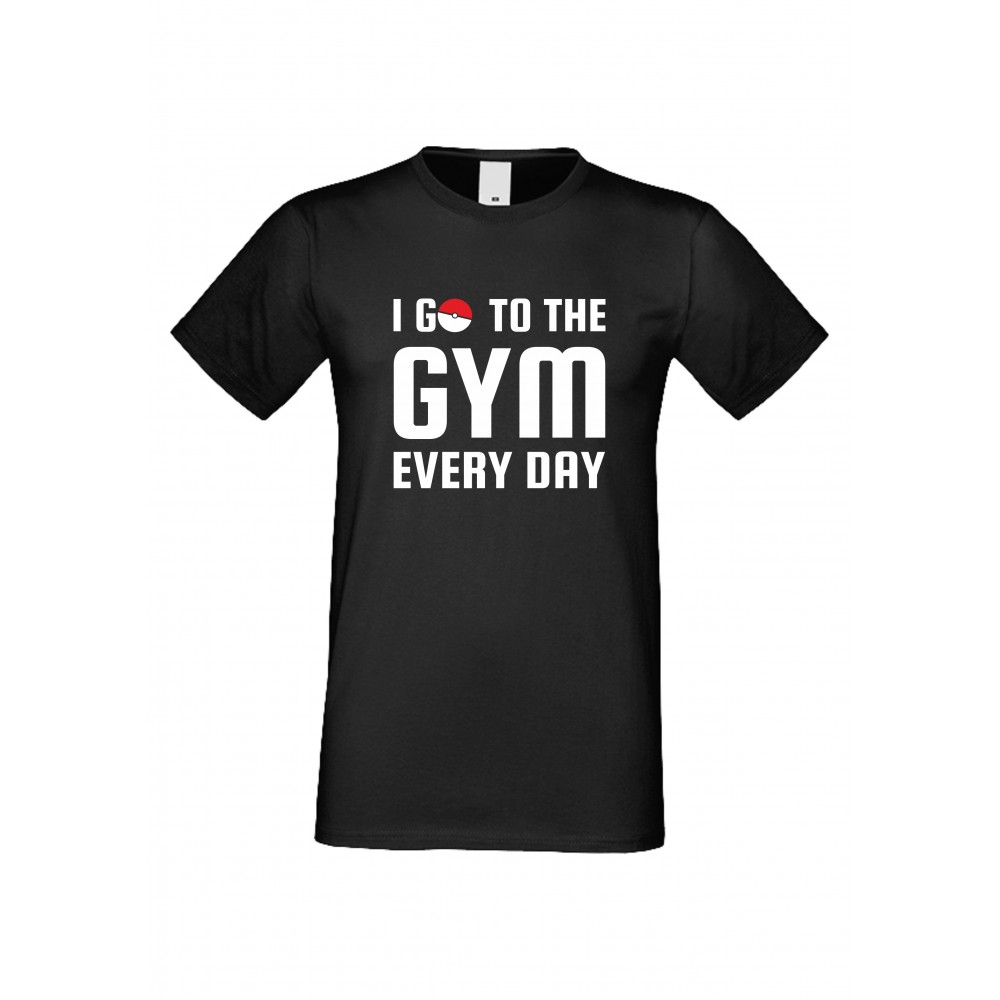 Мъжка тениска I Go To the Gym черна