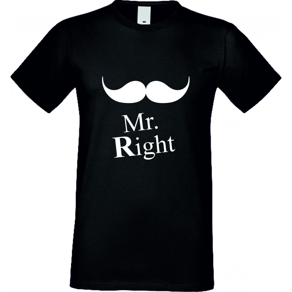 Мъжка тениска Mr. Always Right черна