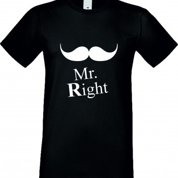 Мъжка тениска Mr. Always Right черна Мъжка тениска Mr. Always Right черна