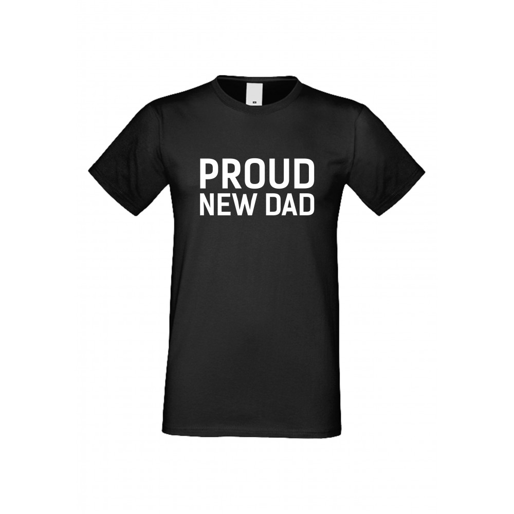 Мъжка тениска Proud new dad черна Мъжка тениска Proud new dad черна