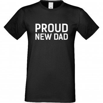 Мъжка тениска Proud new dad черна Мъжка тениска Proud new dad черна