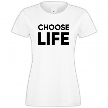 Дамска бяла тениска Choose Life Дамска бяла тениска Choose Life