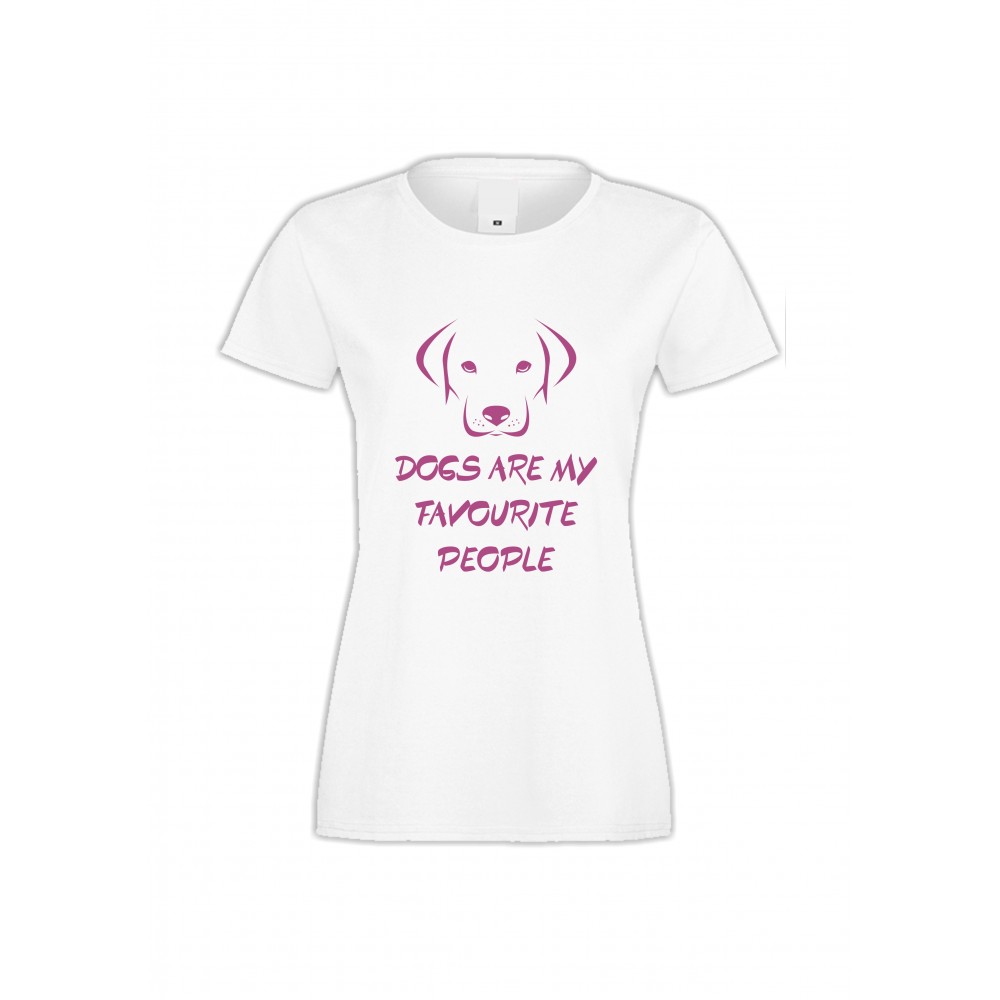 Дамска бяла тениска Dogs are my Favourite People 2 Дамска бяла тениска Dogs are my Favourite People 2
