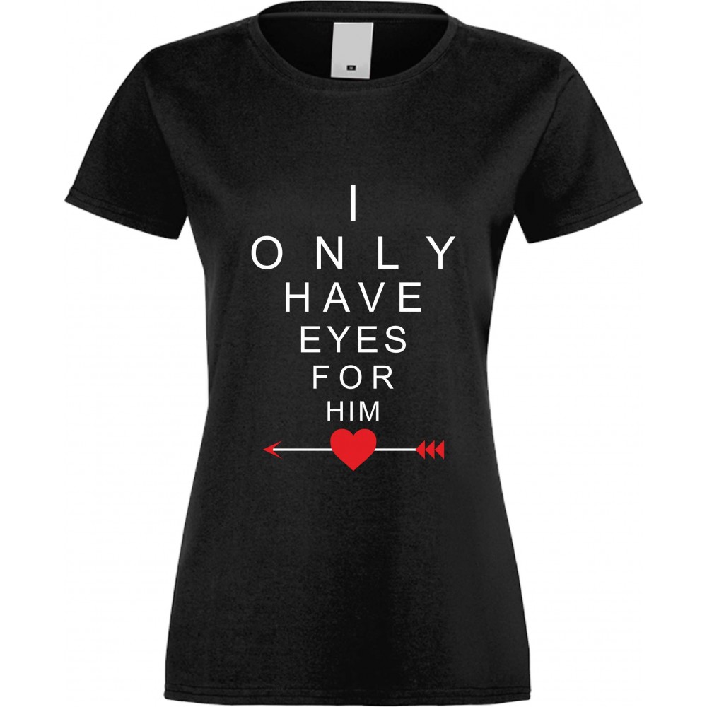Дамска тениска Eyes for him черна Дамска тениска Eyes for him черна