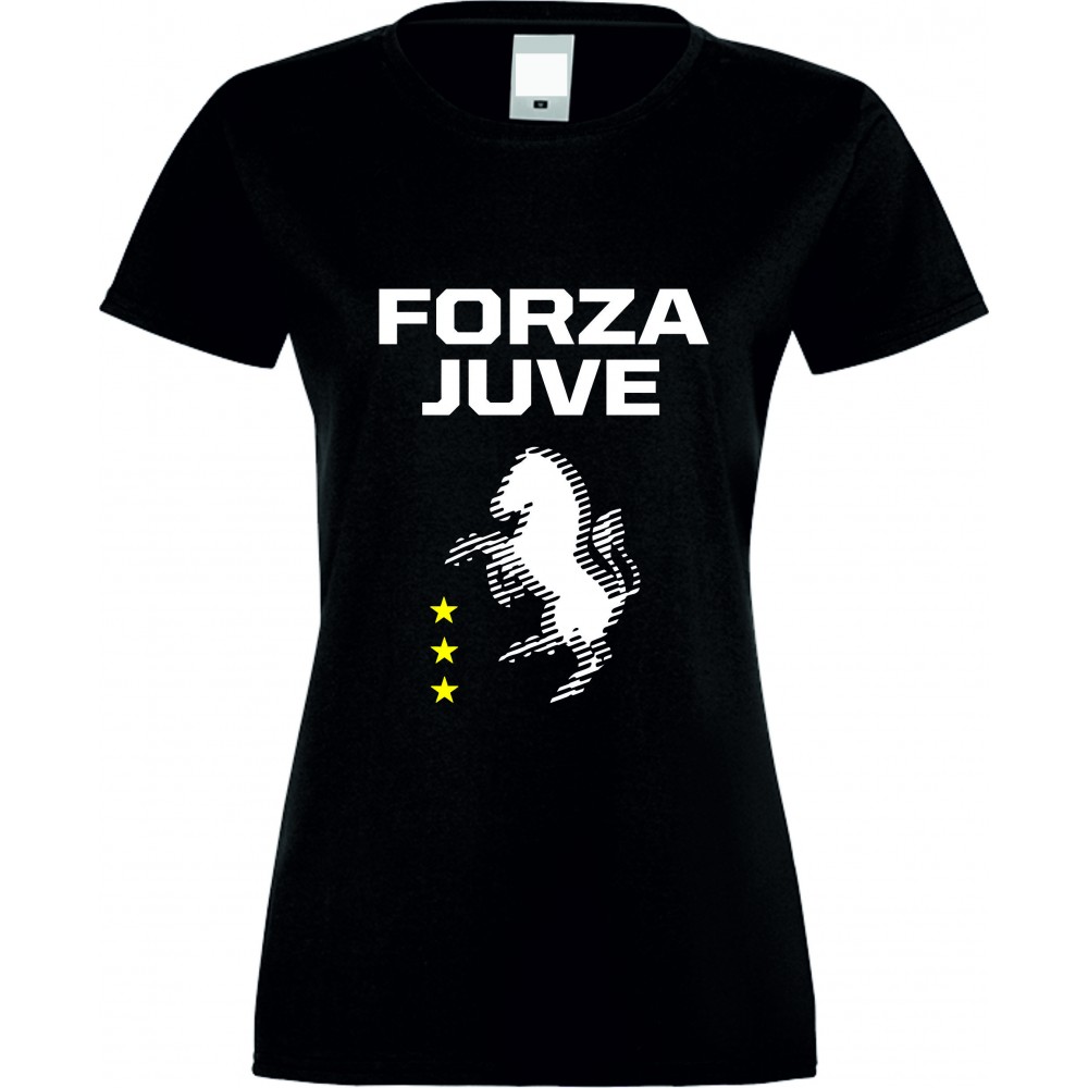 Дамска тениска Forza Juventus черна Дамска тениска Forza Juventus черна