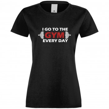 Дамска тениска Go to Gym everyday черна Дамска тениска Go to Gym everyday черна