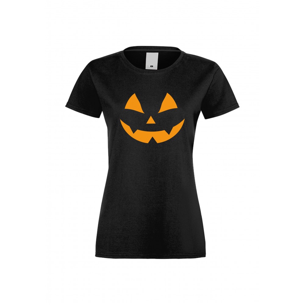 Дамска тениска Halloween face черна Дамска тениска Halloween face черна