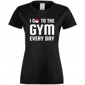 Дамска тениска I Go To the Gym черна Дамска тениска I Go To the Gym черна